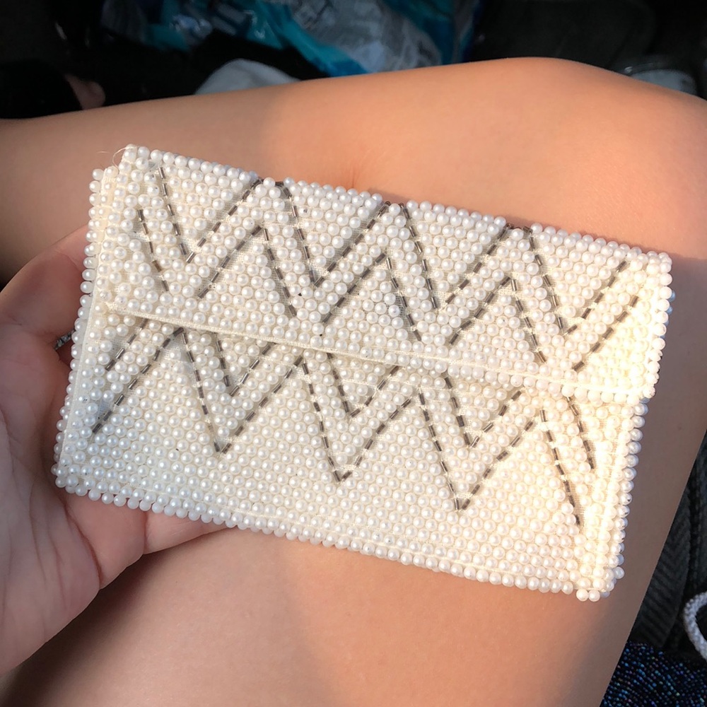 handbeaded pearl wallet